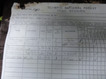 Made it to the trailhead. I had actually contemplated doing the Pony Bridge trail, but the road leaving the lake quickly turned into an unmaintained, potholed mess. I was not too keen on pressing my luck in my little rental car, so I decided to stick with the Fletcher Canyon plan. I'm only the 5th party this year, my kind of trail! And interestingly, the only solo party.
