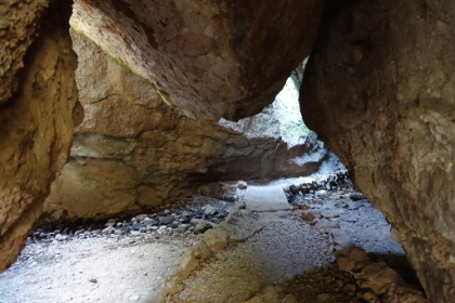 This area of the cave is only partially enclosed.