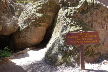 Approaching the entrance to the Bear Gulch Trail, one of the primary attractions of the National Park.