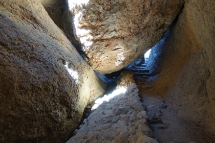 Another interesting talus spot along the trail with a small creek cutting through the rock (even in this incredibly dry year).