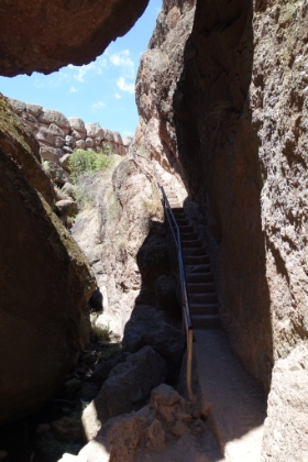 Leaving the cave area.