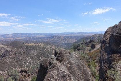 Almost halfway around the loop on the High Peaks trail and there are now views towards the West entrance of the park.