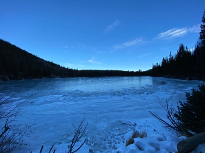 Looking back from the far end of the lake.