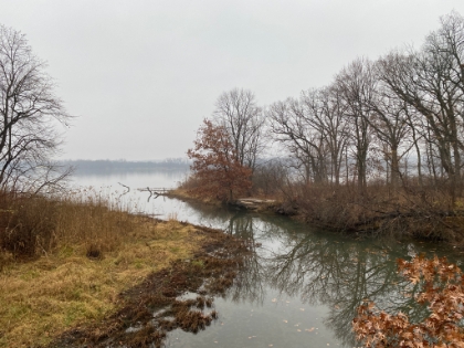 One of the larger streams emptying into the Illinois.