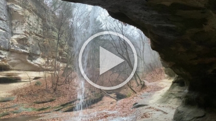 A short video from behind the falls.