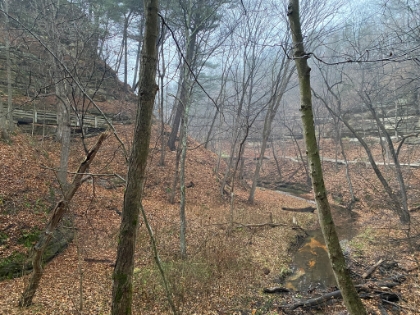 I'm getting short on time, but I decide to try to make it out to Tonti and La Salle canyons, and I'm glad I did! In the upper left, you can see the trail heading up Tonti Canyon. It was unfortunately closed, but thankfully La Salle was still open.