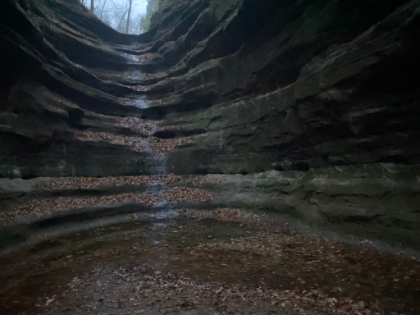Made it to the wet streak that is French Canyon Falls.
