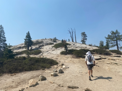 Heading up the last bit towards the top of Sentinel Dome.