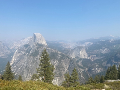 The classic Glacier Point view. Half Dome, Liberty Cap, Nevada Fall and Vernal Fall.
