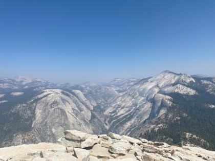 Epic views of Tenaya Canyon with Cloud's Rest on the right.