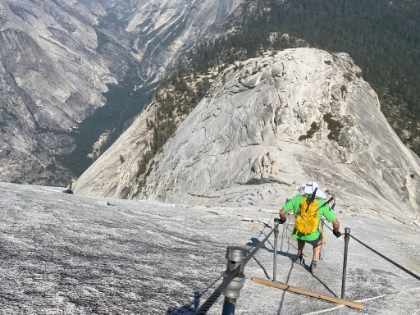Facing outward is much more vertigo inducing, but Dr. Rock has no problem. Impressive for his first time!