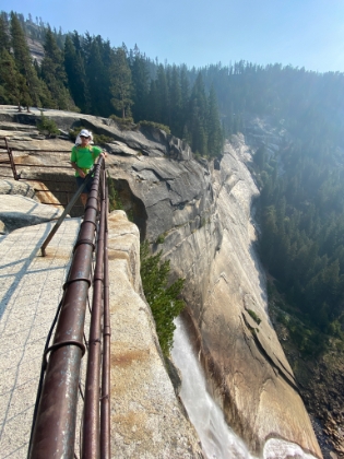 We stopped by the Nevada Fall overlook. Another vertigo inducing spot.