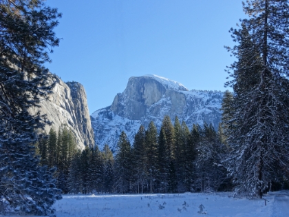Half Dome from further West around the loop.
