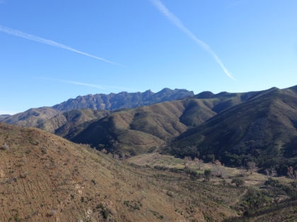 Looking down the canyon from high up on the Coyote Trail.