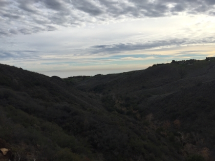 View towards the ocean from the base of the upper falls.