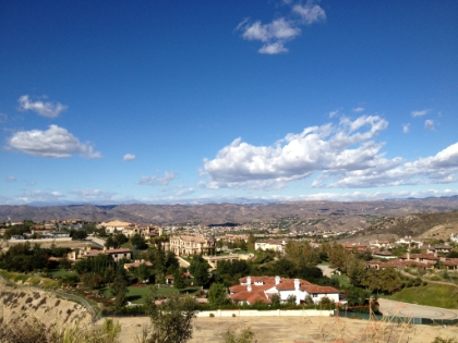A look down at the HUGE mansions. You know it's not the most exciting trail when the most interesting views are of houses.