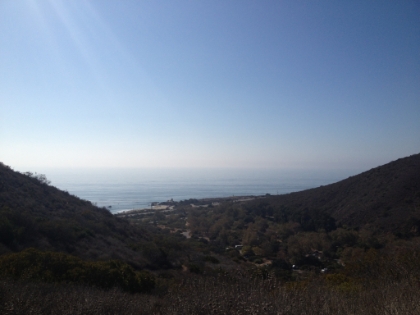 Heading up the canyon away from the coast on the Nicholas Flat trail.