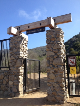 Trailhead and entrance to Topanga State Park, just on the edge of civilization off Sunset Blvd in Pacific Palisades.  No bikes and no dogs allowed, awesome!