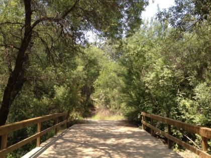 Crossing Malibu Creek.