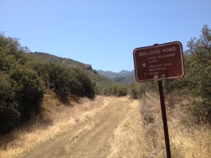 Ready to head up the (in)famous Bulldog Road. Over 2,000' of gain in just over four miles. Four contiguous 500' miles on a hot day here can be pretty brutal.