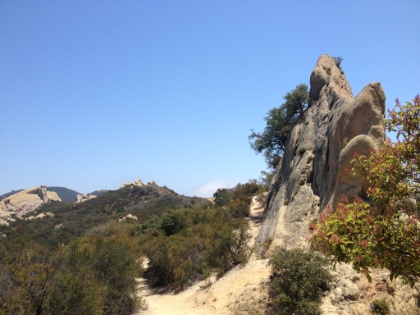 Single track running through some cool rock formations. Much better than the fireroad.
