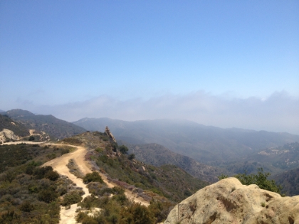 Up and over the rocks before getting back onto the fireroad.