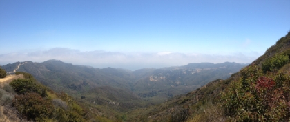 Panoramic view from the ridge looking West towards the ocean. It can be a great ocean view on a clear day.