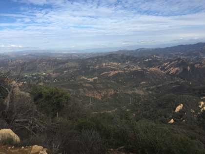 A look back down the valley from the ridge.