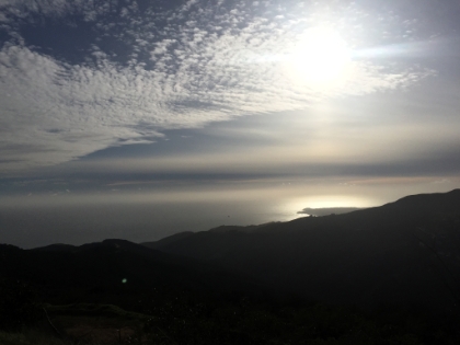 Late afternoon sun and nearly to the end of a tough, wet, 14 mile, 3,000' gain day at Malibu Creek.