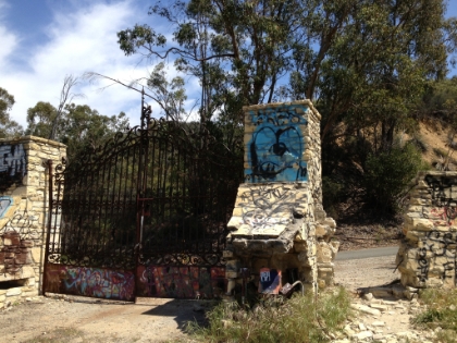 Looks like this was some sort of private road at some point. It ends at a better maintained road running along the east ridge of the canyon.