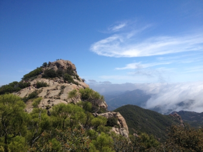 Second summit of the day. It's a bit clearer this time around. Looking across at the scramble to the peak.