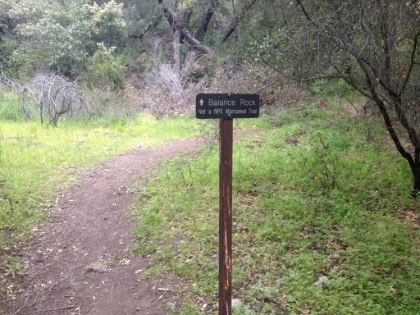 The unmaintained trail out to Balance Rock. Sounds like my kind of trail. Unfortunately, I don't have time to do it today. Maybe next time.