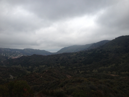 The view down the canyon and all the way out to the ocean in the distance.