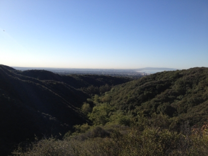 A low peak that makes for a great morning destination. Looking down Rivas Canyon.