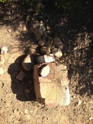 An sign-in box and geo cache. It's a rather odd location, particularly given how little traffic this trail gets.
