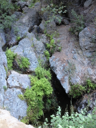 A closer look at the waterfall.