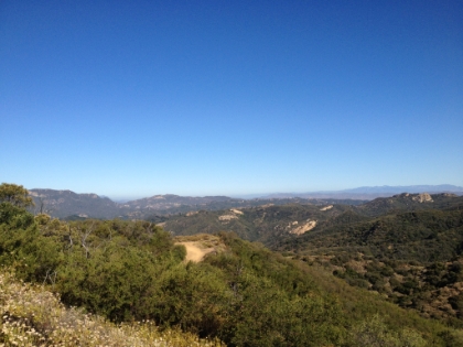 Looking out towards Topanga State Park.