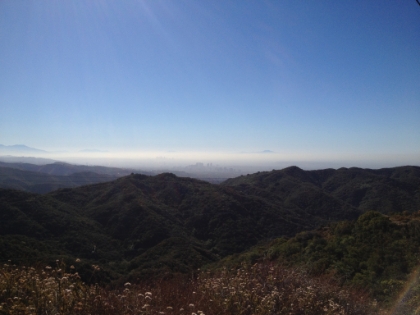 Downtown LA from Radio Peak with (I believe) San Gorgonio in the distance.