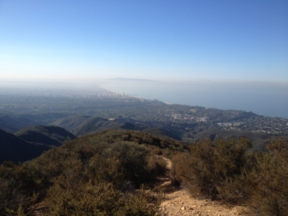 A look back down the ridge and out towards the iconic coastline view.