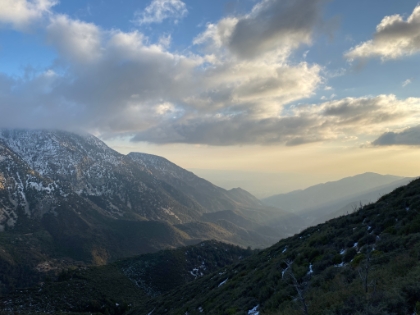 Late afternoon light on the valley below.