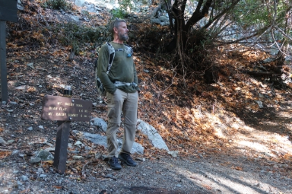 Dad's photo of me at the same spot.