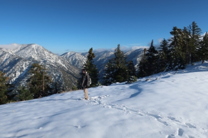 Dad's photo of me at the same spot.