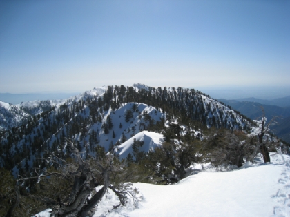 From the peak, looking back to where I came from.