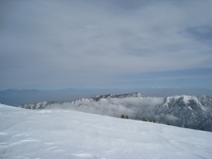 I made it! The summit of Mt. Baldy (Mt. San Antonio). 10,064 feet above sea level. It is 4:30pm. After the excitement of summiting fades, it hits me that I may be in a bit of trouble. It took me a little over 9 hours to get here, and I only have 3 hours until complete darkness. 3:1 time going back might be possible on some trails, but definitely not this one.