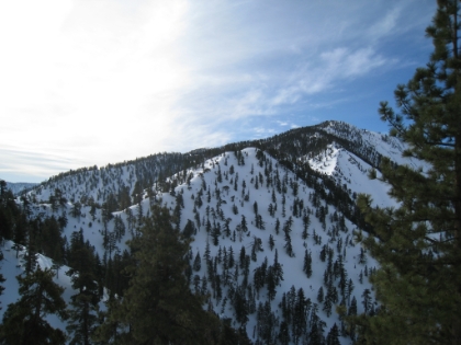 Still one of my all-time favorite sections of trail, only this time in deep snow. What would it be like going up that incline in snowshoes?