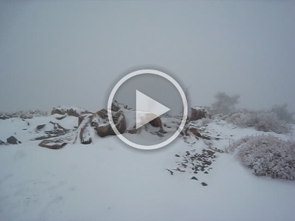 A 360 video from the top of Pine Mtn. You can hear the wind and the snow falling.
