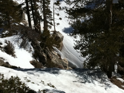 It's a little hard to see, but in the middle of the picture you can make out a good sized waterfall as High Creek roars down the valley.