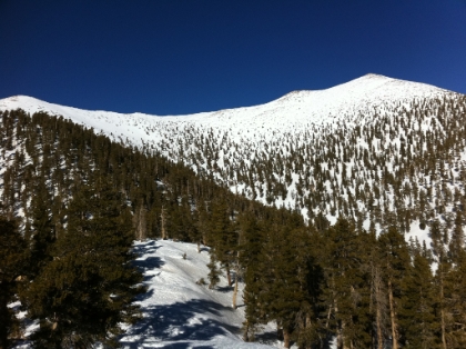 Moving on along the ridge, you soon get a view of the summit. It seems so close. Ya right.