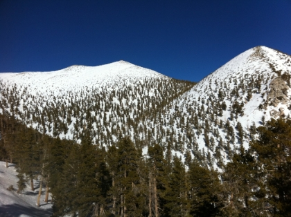 Closer to the summit. I'm just over 10,000' and it's pretty much my turnaround time. I'm going to have to make 2:1 time to make it down before dark, and that is doubtful unless I do better at avoiding the detours on the way down. I estimate I need another 2-3 hours round trip to summit. With an earlier start, I'm now convinced it's doable. The exploratory mission has been a success, and I start heading back down.