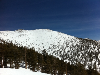 Just a little bit past where I ended my day last time at right around 10,000'. At this point, you've hit the end of the ridge from High Creek and you make the final climb to the summit. It looks so close, but there's still over 2 miles and 1500' of steep gain to go.